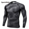 Image of SPORTSHUB 3D Printing Long Sleeve Men Trainning Exercise Sports T-shirts Quick Dry Rashgard Men's Gym Fitness Clothing SAA0057