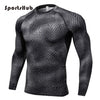 Image of SPORTSHUB 3D Printing Long Sleeve Men Trainning Exercise Sports T-shirts Quick Dry Rashgard Men's Gym Fitness Clothing SAA0057