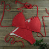 Image of Handmade Women's Swimwear Feeler Crochet Bikini Set Lining swim trunks U Pick 13 Color