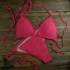 Image of Handmade Women's Swimwear Feeler Crochet Bikini Set Lining swim trunks U Pick 13 Color