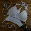 Image of Handmade Women's Swimwear Feeler Crochet Bikini Set Lining swim trunks U Pick 13 Color