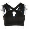 Image of Vertvie Sexy Women Halter Yoga Bra Strappy Sport Bras Push Up Shockproof Sport Bra Vest Tank Tops Fitness Running Workout Bra