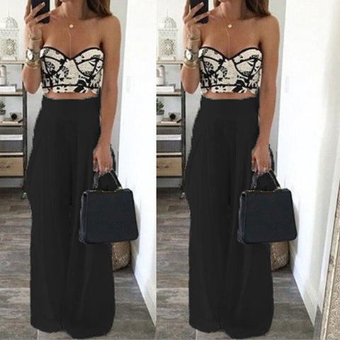 Celmia 2017 Autumn Women Wide Leg Pants High Elastic Waist Pant Pantalones Casual Trousers Loose Long Harem Trouser Palazzo