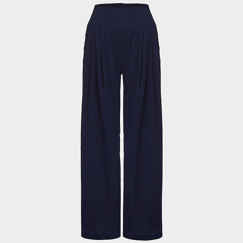 Celmia 2017 Autumn Women Wide Leg Pants High Elastic Waist Pant Pantalones Casual Trousers Loose Long Harem Trouser Palazzo