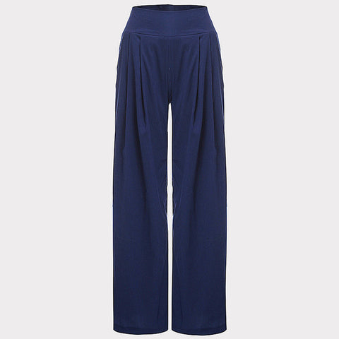 Celmia 2017 Autumn Women Wide Leg Pants High Elastic Waist Pant Pantalones Casual Trousers Loose Long Harem Trouser Palazzo