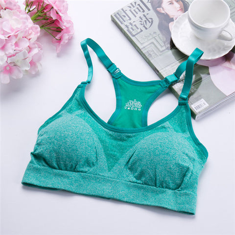 Fitness Sports Bra Women Running Yoga Bra Push Up Sport Bra Top Athletic Vest Yoga Top Padded Brassiere Sport Top Soutien Gorge