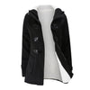 Image of Women's Fashion Trench Coat Autumn Thick Lining Winter Jacket Overcoat Female Casual Long Hooded Coat Zipper Horn Button Outwear