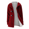 Image of Women's Fashion Trench Coat Autumn Thick Lining Winter Jacket Overcoat Female Casual Long Hooded Coat Zipper Horn Button Outwear