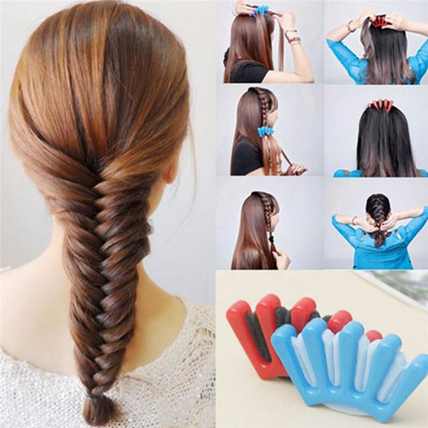 1Pc New Lady Wonder Sponge Hair Braider Twist Styling Braid Tool Holder Clip DIY