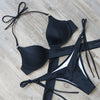 Image of RXRXCOCO Sexy Bandage Bikinis Push Up Swimwear Women Swimsuit Brazilian Bikini Set 2018 Summer Solid Bathing Suit Low Waist Suit