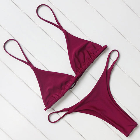OMKAGI Brand Swimsuit Swimwear Women biquini Sexy Push Up Micro Bikini Set Swimming Bathing Suit Beachwear Brazilian Bikini 2018