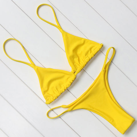 OMKAGI Brand Swimsuit Swimwear Women biquini Sexy Push Up Micro Bikini Set Swimming Bathing Suit Beachwear Brazilian Bikini 2018