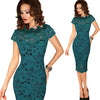 Image of Vfemage Womens Elegant Sexy Crochet Hollow Out Pinup Party Evening Special Occasion Sheath Fitted Vestidos Dress 4272